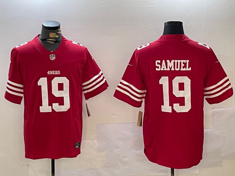 Men San Francisco 49ers #19 Samuel Red three generations 2024 Nike Limited NFL Jersey style 6->women nfl jersey->Women Jersey